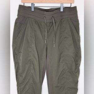 Lululemon Street To Studio Pant Women's 12 Dark Olive Unlined 28” Athletic Dance